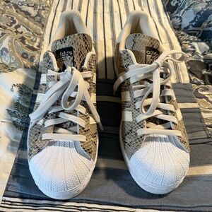 Like new Adidas  Superstars size 8